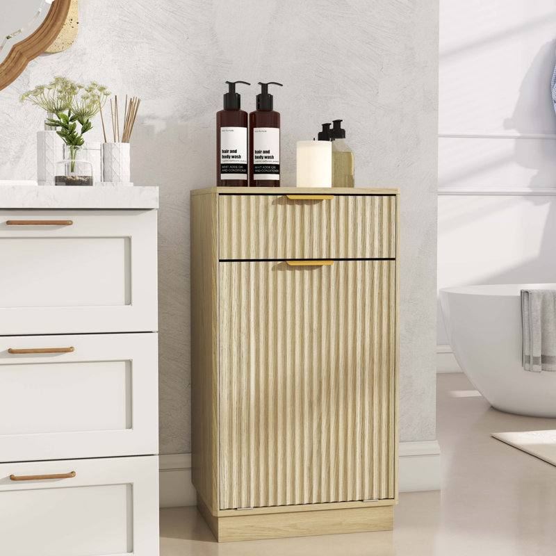 Armoire à poubelle inclinable 10 gallons Woodgrain, Chêne