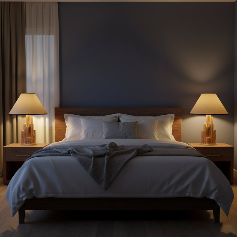Lampe de table Skyline, Sable pâle, Marron clair