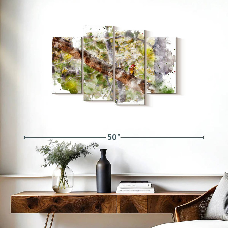 Oiseau de forêt sauvage Avery, H 22 po x l 36 po