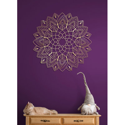 Metal Mandala Abstract Wall Hanging Décor, Creative Floral Metal Wall Art Home Decoration