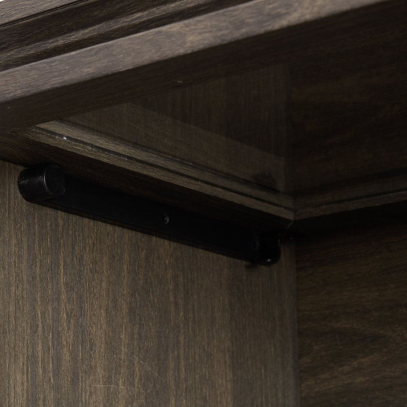 Élégante vitrine à 4 niveaux pour objets de collection et de rangement, Brun