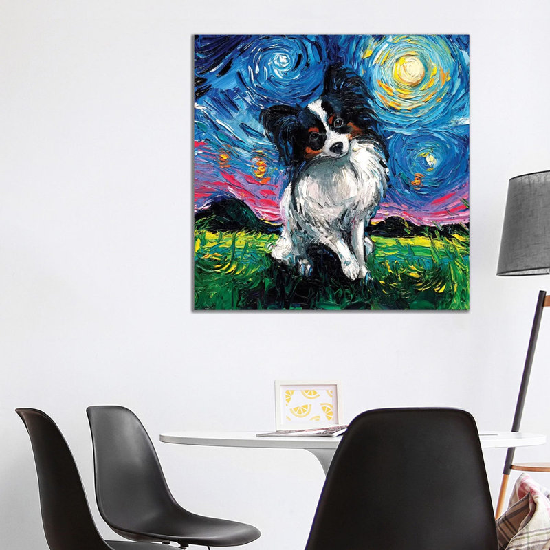 Papillon Night by Aja Trier - Wrapped Canvas Print, 93.98 cm H x 93.98 cm W x 3.175 cm D