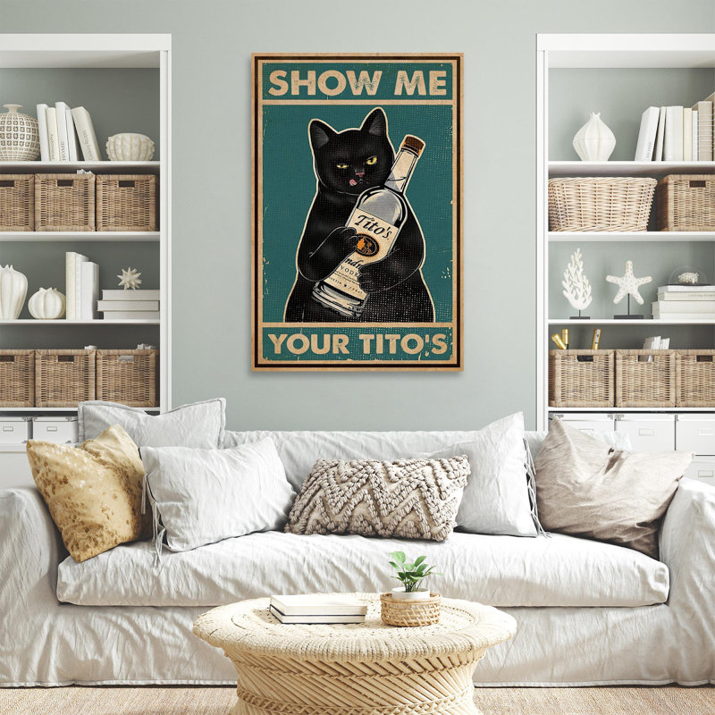 " Black Cat ", 14" H x 11" W x 1.25" D