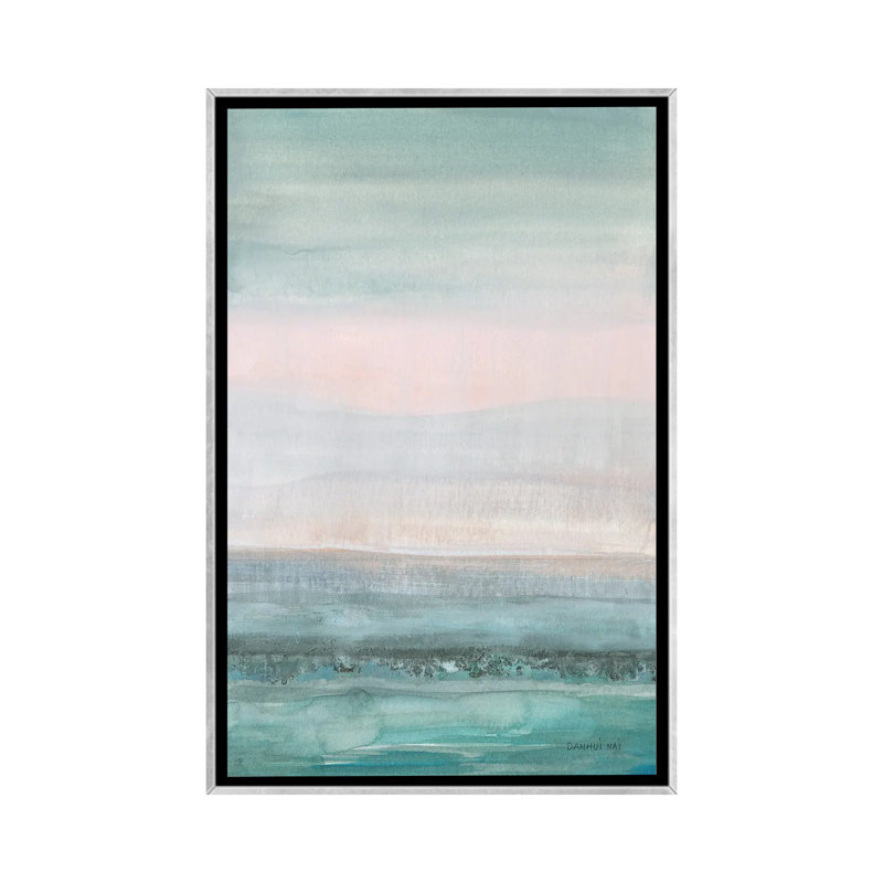 Pastel marin par Danhui nai, reproduction d’art, Toile avec cadre argenté, Pas de tapis, H 40 po x l 26 po x P 1,5 po
