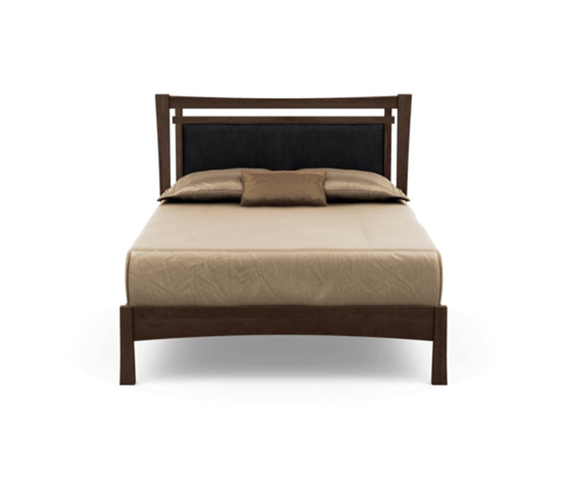 Monterey Upholstered Bed, King, Smoke Cherry, Hemp