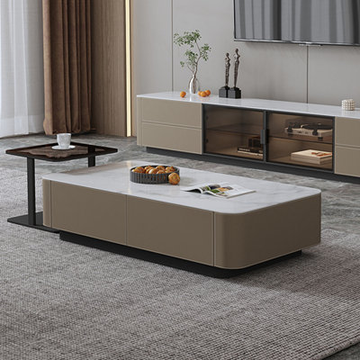 Modern simple rock plate coffee table