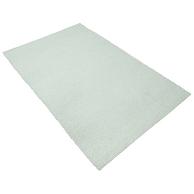 Tapis blanc moderne tissé à la main