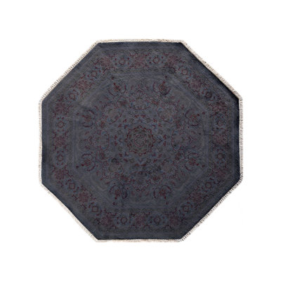 Tapis noué à la main Mazarine, unique en son genre - gris