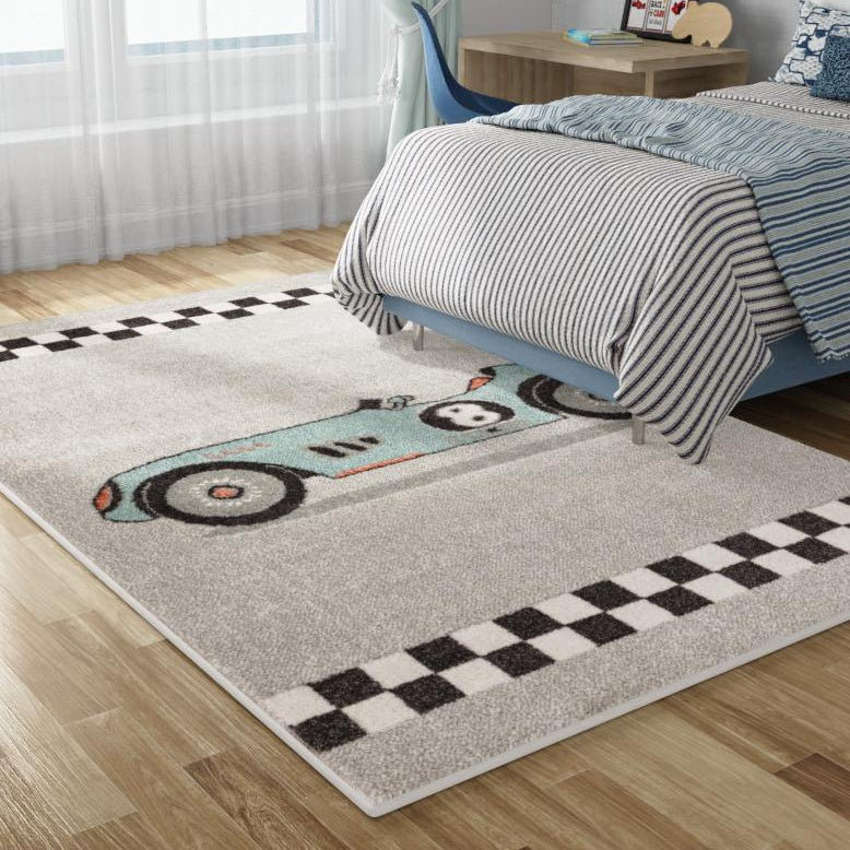 Whimsy Kids Polypropylene Plastic Rug, Rectangle 7'10" x 10'