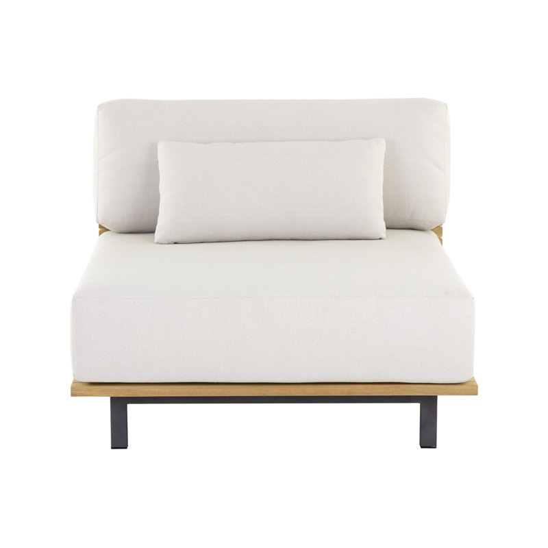 Geneve Outdoor Teak Armless Lounge Chair