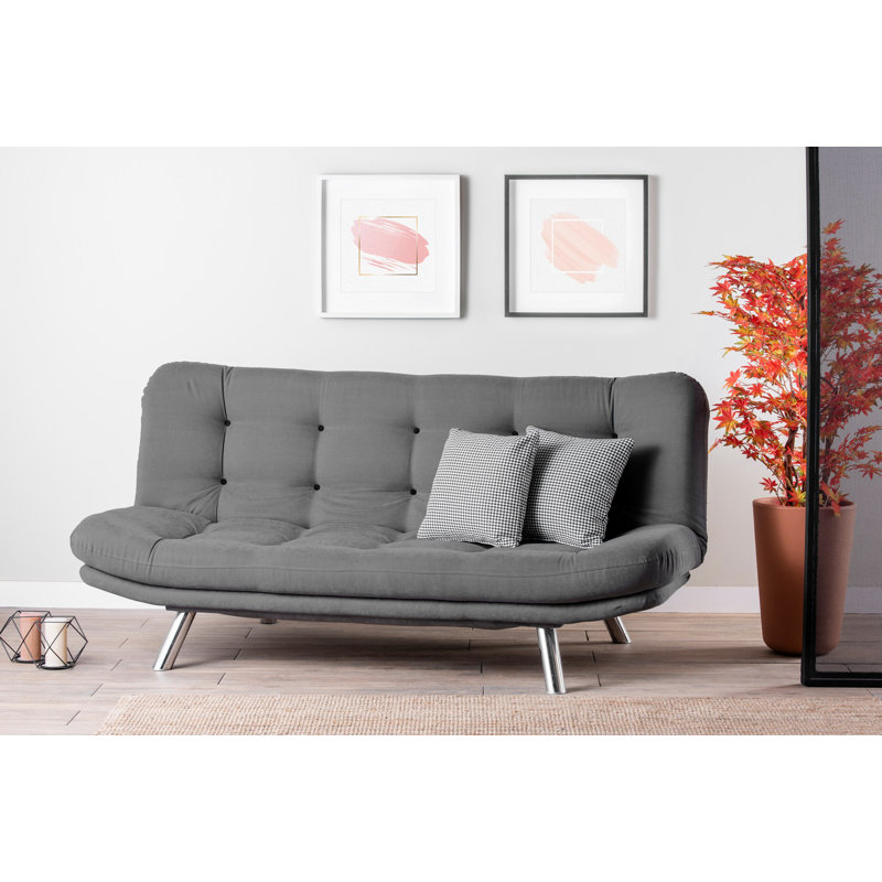 Canapé sans accoudoirs 23 po, 100 % polyester gris