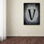 « letter v », art textuel sur toile tendue-21938973