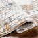 Rectangle Machine Woven Polyester Area Rug in Orange/Cream