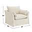 Chaise en lin beige avec 2 coussins