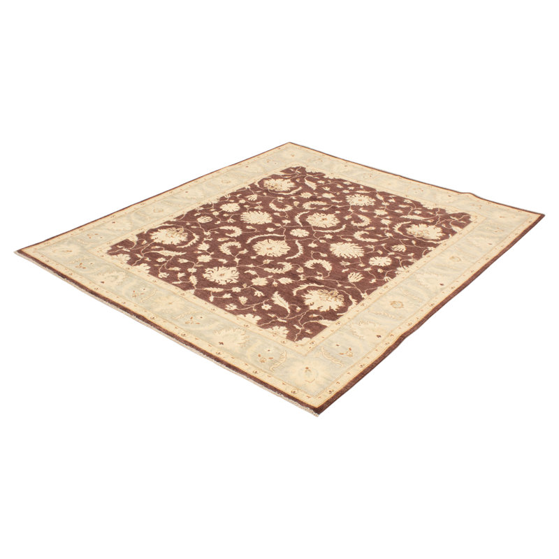 Tapis de zone en laine 9 pi 3 po x 9 pi 9 po à la main one-of-kind-noué la 2010 chobi Ruella