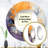 Collage Impressions V - Abstract Collages Mirror, Yellow Round Unique Wall Mirror, Printed Metal Art-97183390