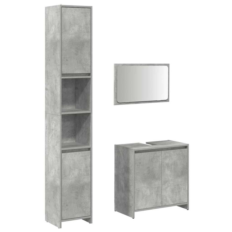 Arvind Bathroom Furniture Suite, Concrete Grey