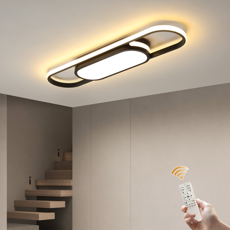 Muscato 1-Light 70cm LED Flush Mount, Black