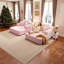 Ensemble de chaise longue surdimensionnée en velours côtelé moelleux avec rangement et canapé-lit convertible-1212794143-1212794340