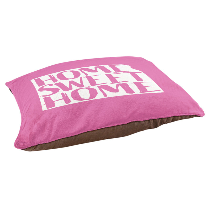 Oreiller pour chien d’intérieur doux kansas home, Moyen (H 6,5 po x l 40 po x P 30 po), Rose
