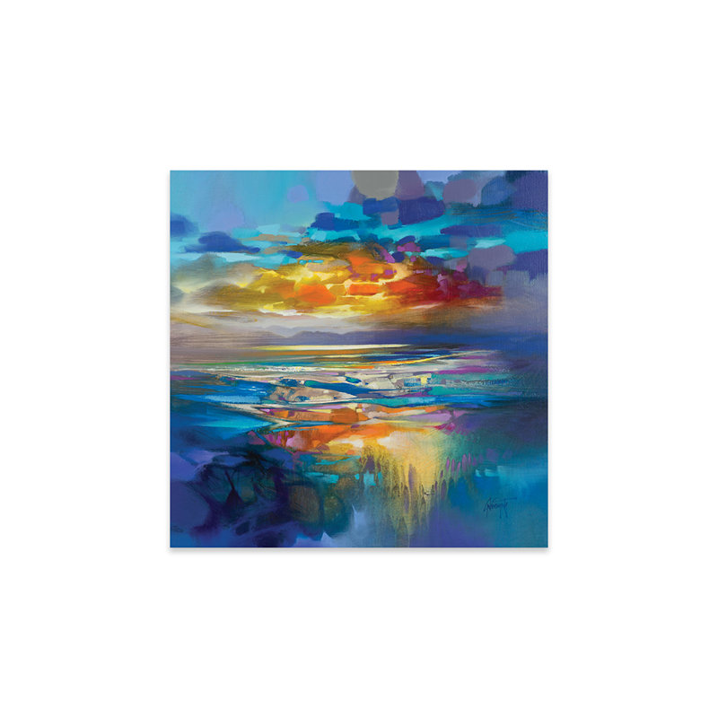 Impression cyan liquide sur verre acrylique, H 24 po x l 24 po x P 0,25 po