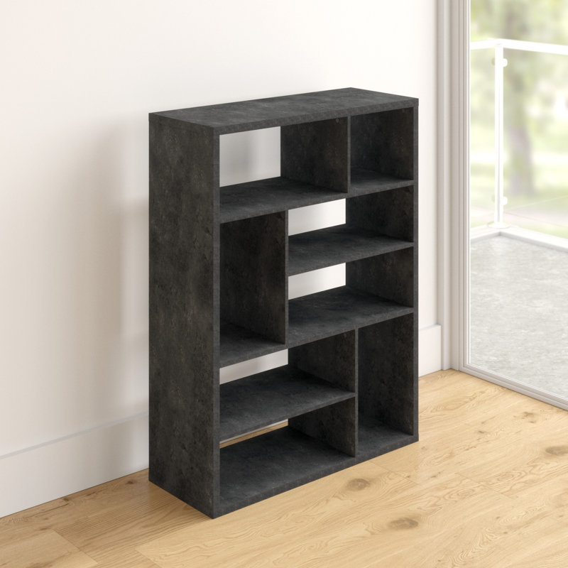 Tressler 120cm H x 90cm W Standard Bookcase, Concrete