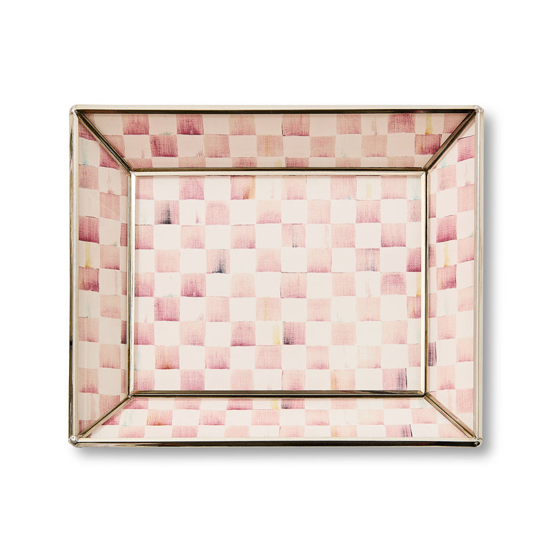 Rosy Check Small Glass Tray