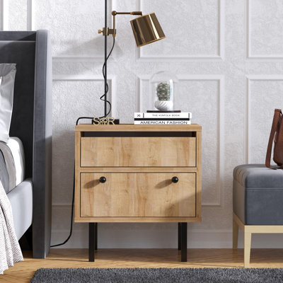 Dovercliff 45cm W Manufactured Wood Bedside Table