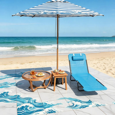 Fauteuil de bronzage extérieur, chaise longue pliante, chaise longue de plage (chaise longue seulement)