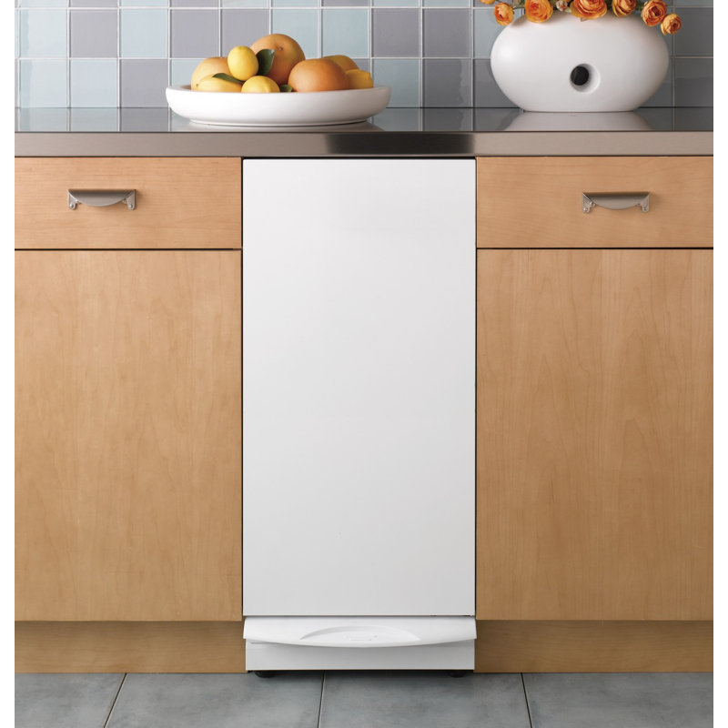 15 in. Built-In Trash Compactor, White