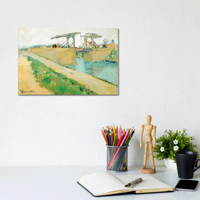 The Langlois Bridge, March 1888 by Vincent Van Gogh - 1 Piece Wrapped Canvas Painting