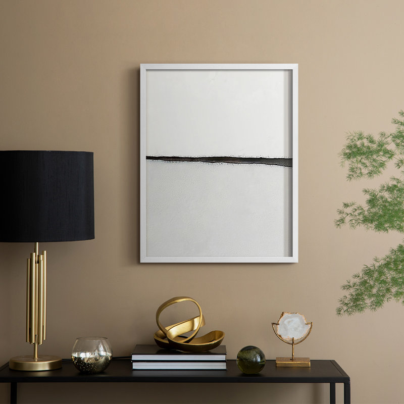 Abstrait, reproduction encadrée CLIII - prêt à être accroché , H 10 po x l 8 po, Blanc