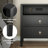 Sleek Modern Nightstand with Charging Station-1160979404
