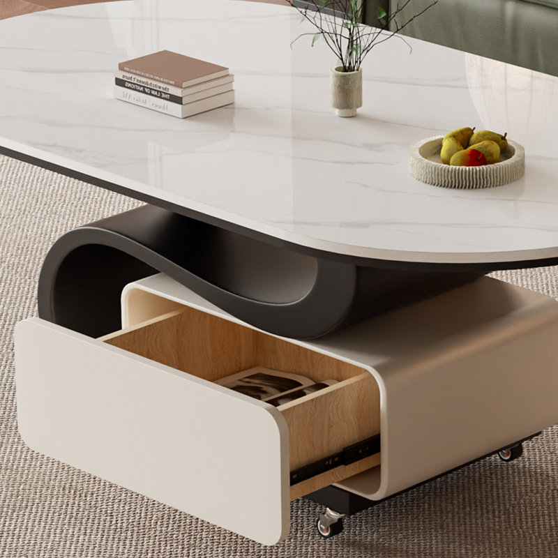 Manny, White/Grey, H 17,71 po x L 31,49 po x l 15,74 po, Marbre