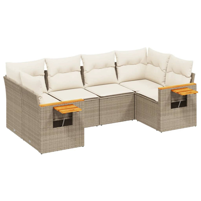 Grand canapé modulaire en rotin PE Vidaxl