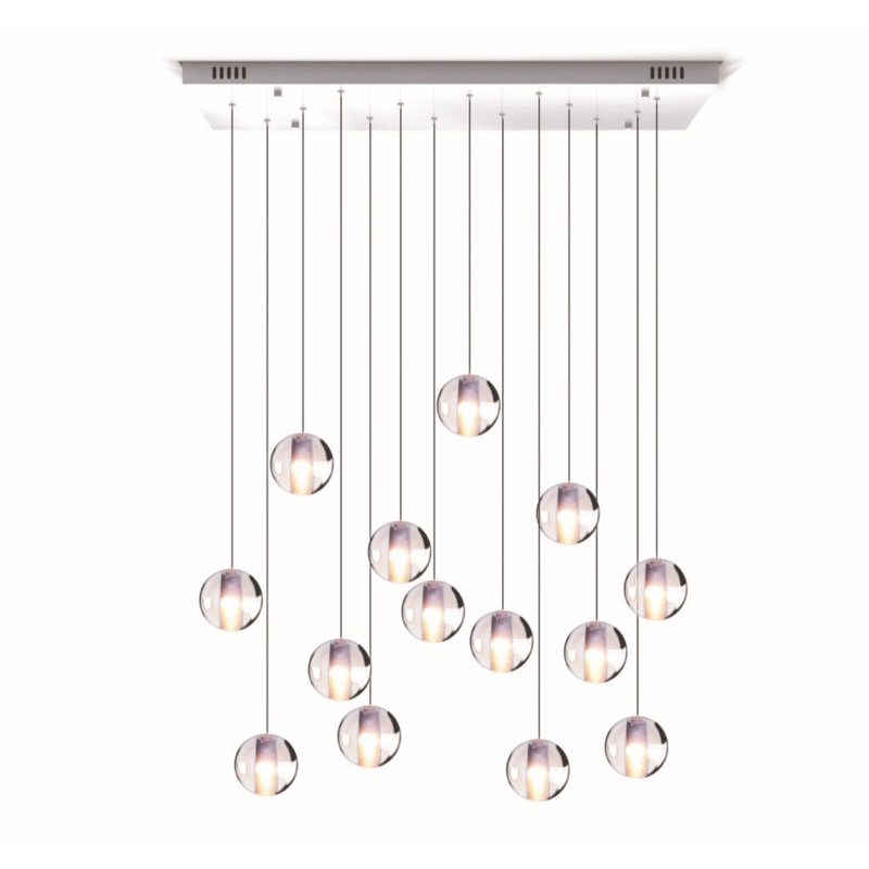 Baymore 14 - Lustre de salle à manger moderne, Blanc