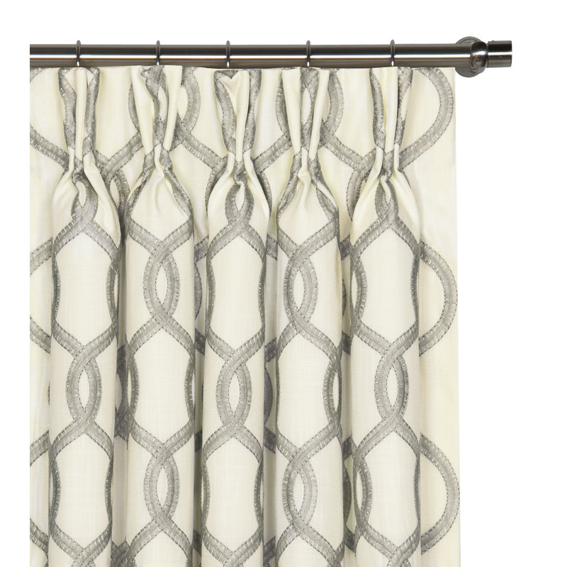 Panneau de rideau simple Gresham, Gris, L 20 po x L 120 po