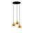 Modern Gold Chandelier, Adjustable Height, 42 x 42 cm | Metal Body, 45.7 in Tall | 3 x E27 Sockets (Max 40W) | Glam Scandinavian Design, Perfect for Living Room & Dining Spaces | IP20 Rated, Elegant & Stylish Lighting-1862059238