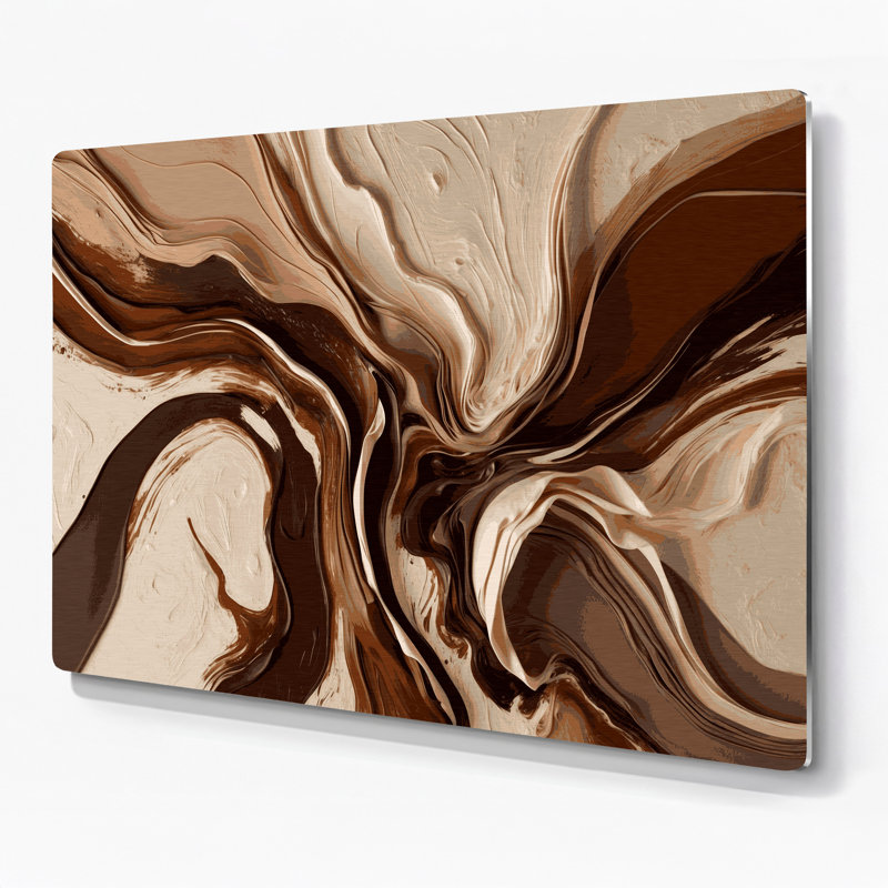 «Lyrical Abstraction 29», art mural en métal brun, H 24 po x l 36 po