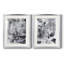 Mélange Noir et Blanc I - Ensemble de 2 tableaux encadrés sous verre, grands formats, pour salon.