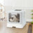 Foldable Plastic Cat Litter Box Top Entry Type Anti-Splashing With Lid/ Scoop-441696345