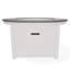 42" Round Rustic Polymer Fire Table with Propane Shelf-327903688