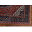 Tapis rouge en laine noué à la main de conception unique 5 pi x 6 pi 10 po New Age