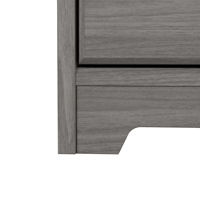 Bureau sur pied Ozro Singe, H 30 po x l 60 po x P 23 po, Gris moderne