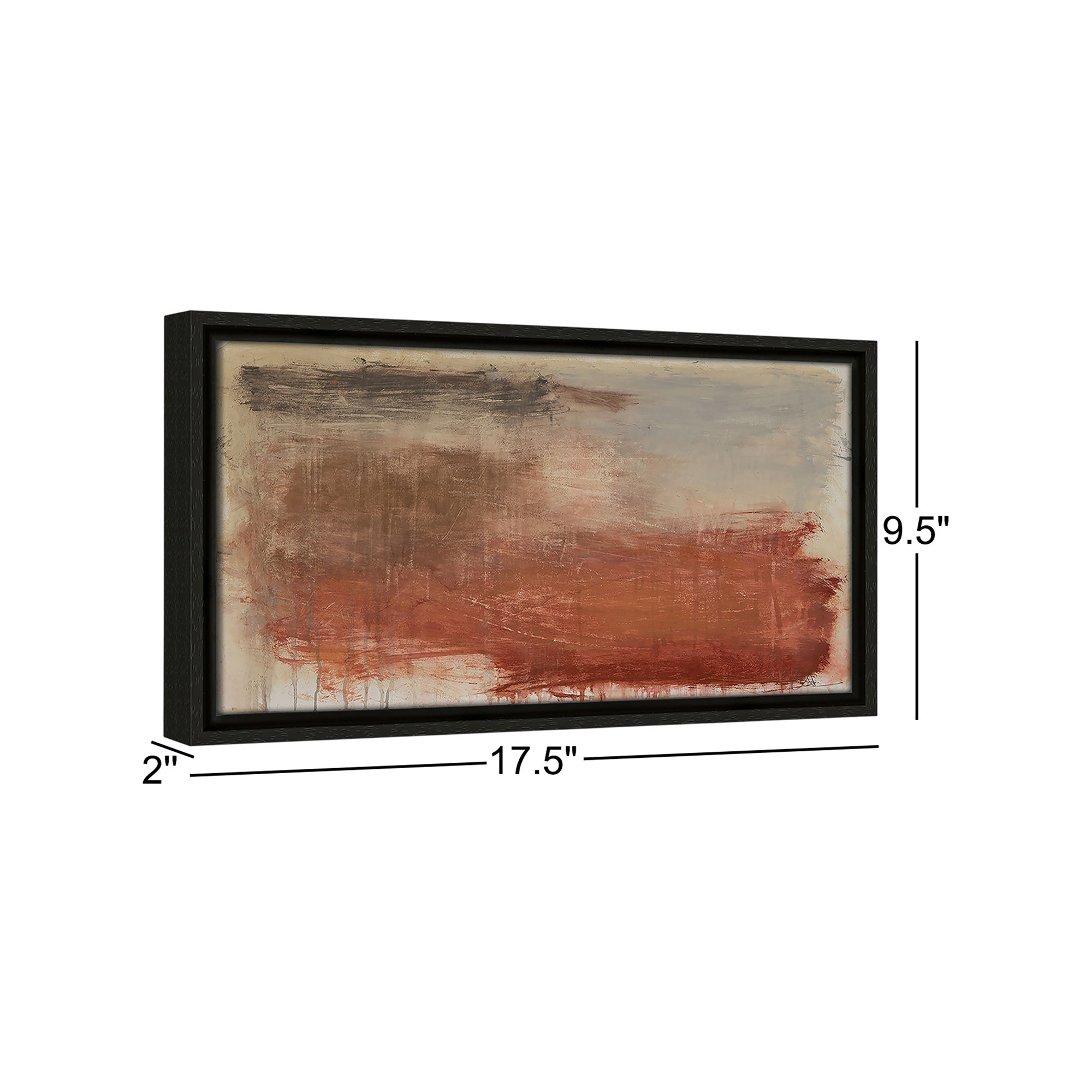 Autumn Over The Rivera Print by , Espresso, 9.5" H x 17.5" W