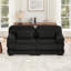 Canapé Cloud Couch 2 places de 194 cm (76,4 pouces), canapé d'angle modulaire moderne et minimaliste, coussins d'assise épais et confortables, tissu en velours côtelé respirant, noir, idéal pour le salon, la chambre et l'appartement.-134753724