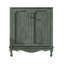 Meuble-lavabo de salle de bain rétro 30 po avec lavabo rectangulaire en céramique, meuble-lavabo avec poignées antiques, meuble de rangement pour la salle de bain avec pieds en bois d'hévéa et tablettes réglables, bleu sarcelle antique (bleu-vert)