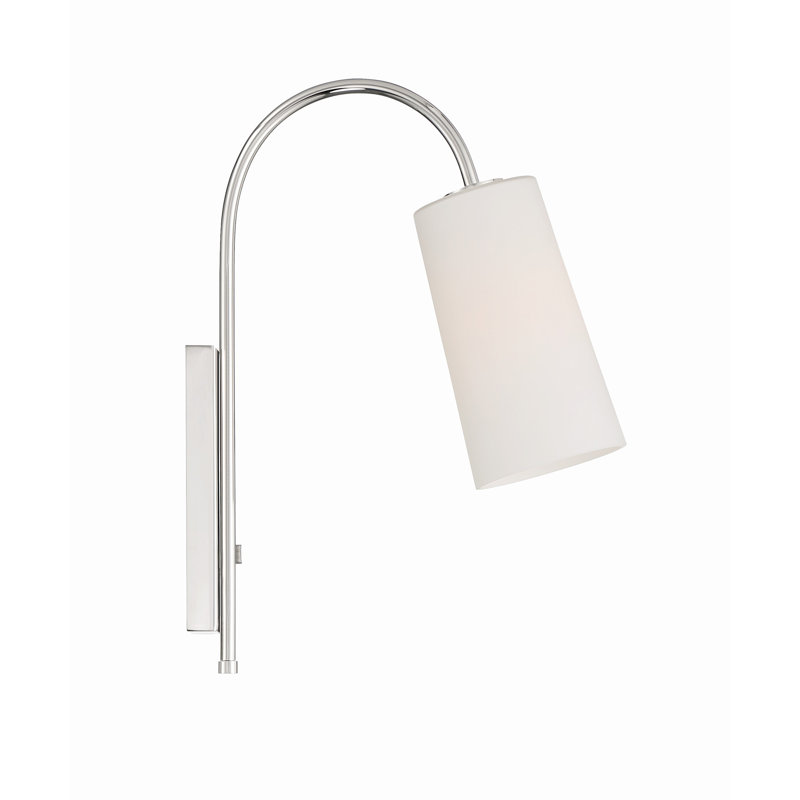 Alexa 1 Light Aged Brass Wall Mount, Nickel
