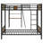 L-Shaped Twin Over Twin Bunk Bed With Twin Size Loft Bed With Desk And Shelf