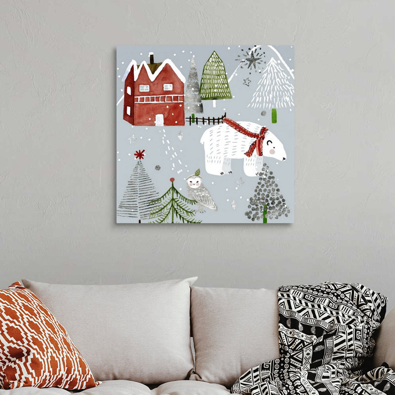 "Stars & Snowflakes IV" par Melissa Wang, reproduction d’art sur toile, H 24 po x l 24 po x P 1,25 po, Toile tendue